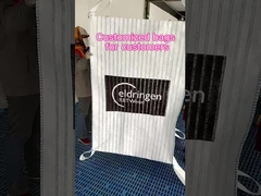 กระเป๋าสะพายไฟที่สามารถหายใจได้ กระเป๋าสะพายไฟ FIBC กระเป๋าสะพายน้ําขนาดใหญ่ที่มีกระเป๋าสะพายไฟในสี่ด้าน